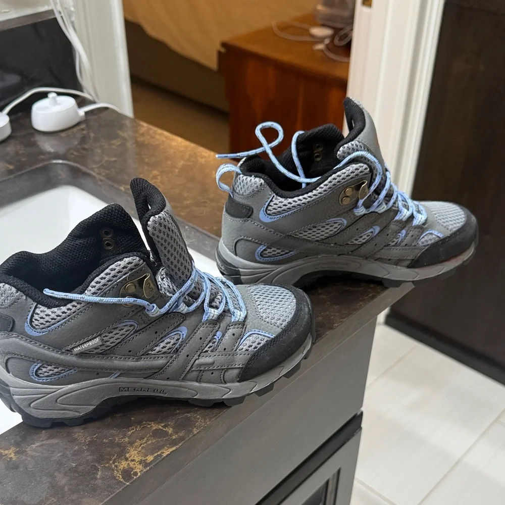 Merrell 1.5 WIDE Kids' Gray and Blue Sneakers - Waterproof